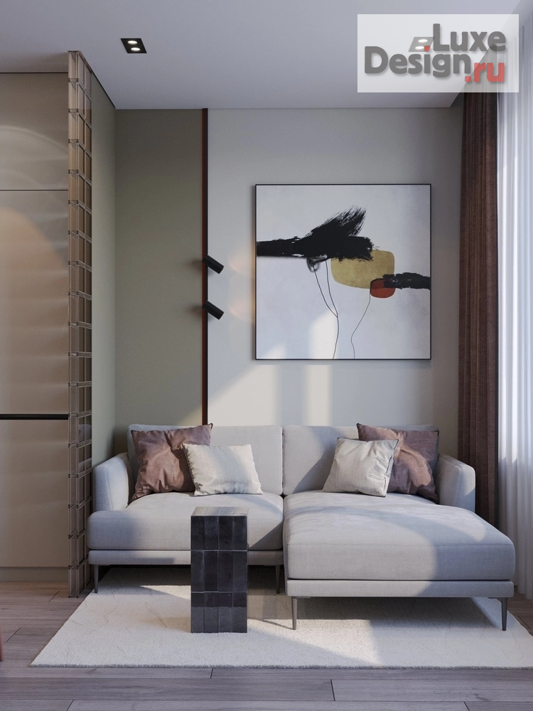 Дизайн интерьера однокомнатной квартиры "Квартира для молодого человека" (фото 1)