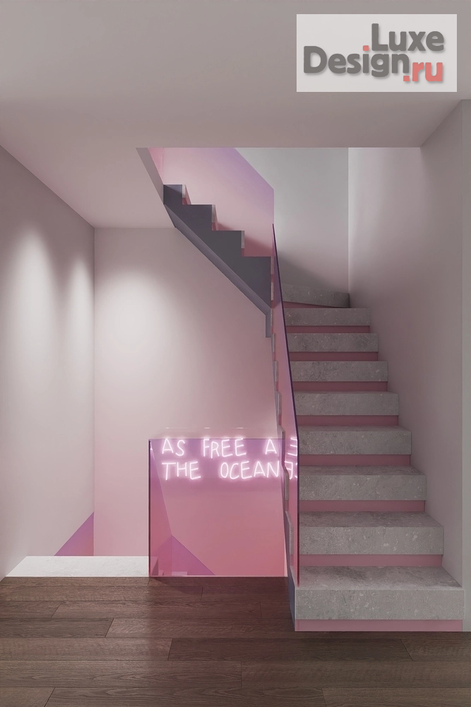 Дизайн интерьера частного дома "Лестница в таунхаусе" (фото 4)