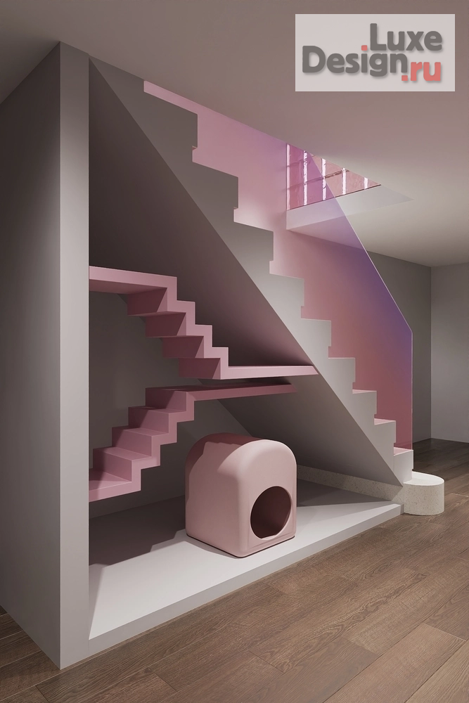 Дизайн интерьера частного дома "Лестница в таунхаусе" (фото 6)
