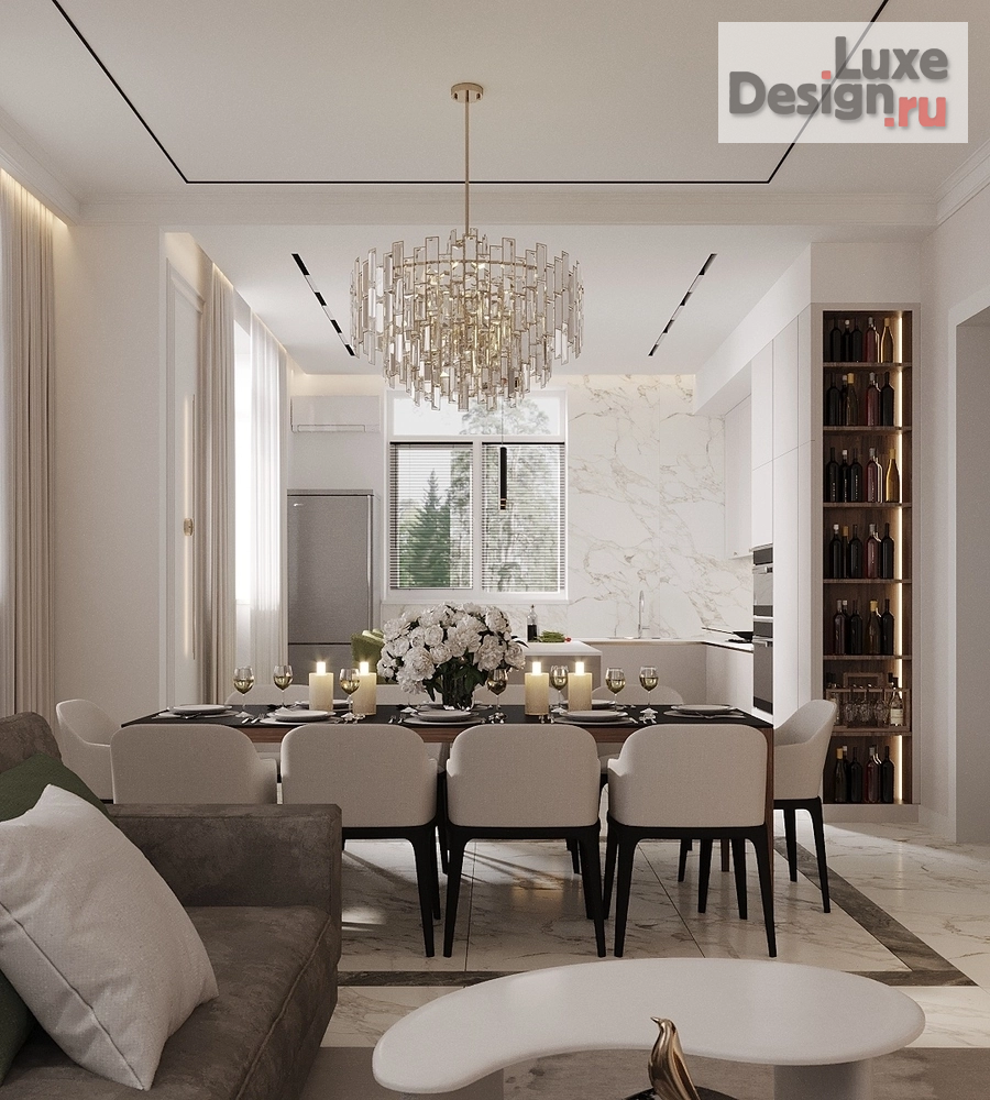 Дизайн интерьера трехкомнатной квартиры "Частный дом в КП "Романовка"" (фото 4)