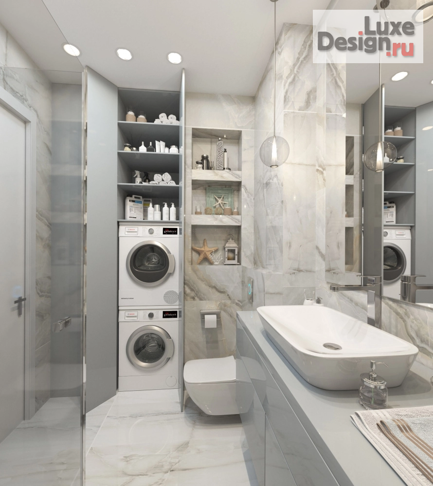 Дизайн интерьера двухкомнатной квартиры "2-ух комнатная квартира ЖК "Парк Челюскинцев"" (фото 7)