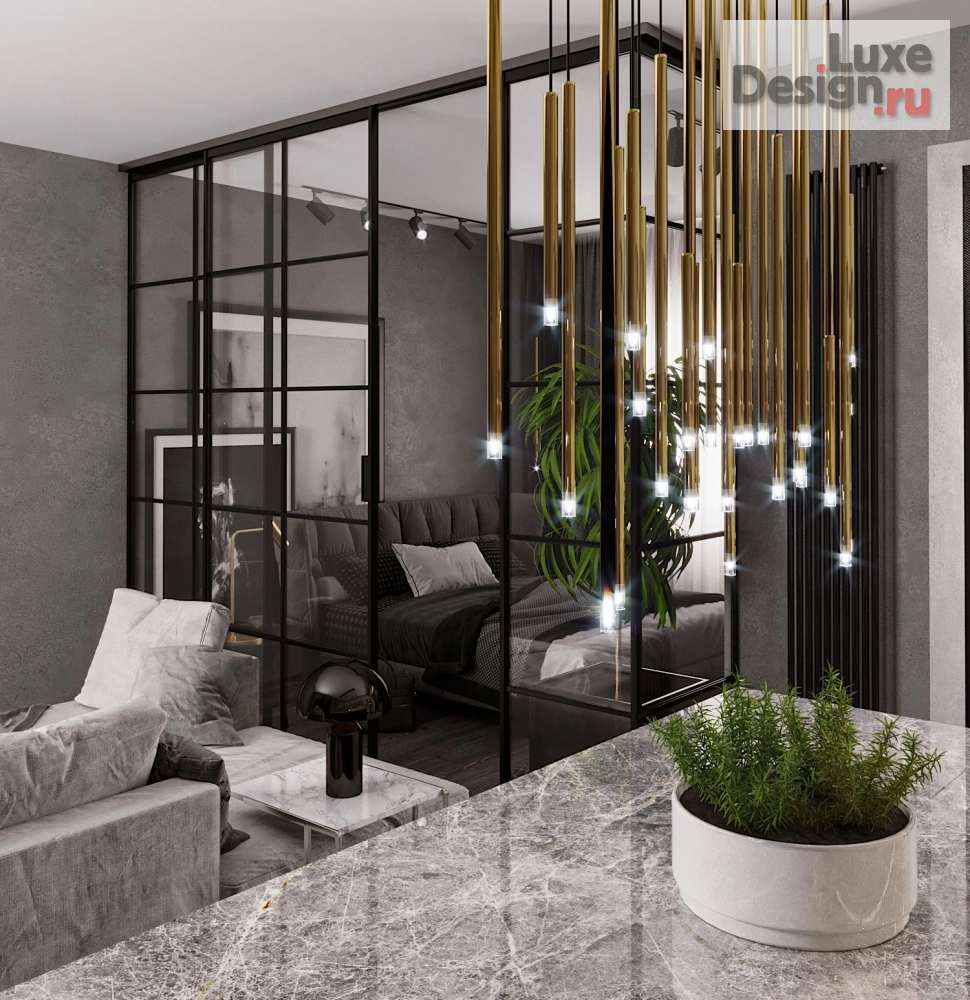 Дизайн интерьера квартиры студии "ЖК SkySeven Красноярск" (фото 2)