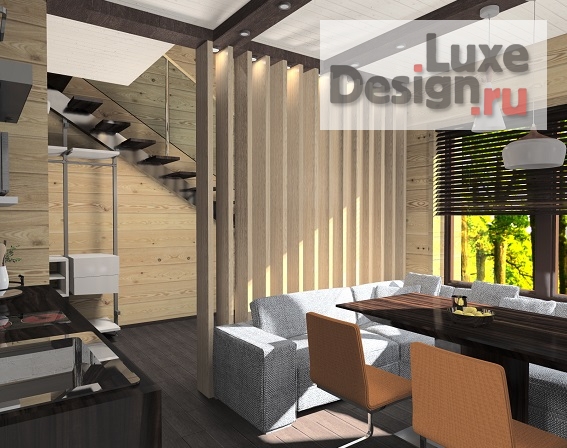 Дизайн интерьера коттеджа "Дизайн интерьеров коттеджей в СПб" (фото 4)