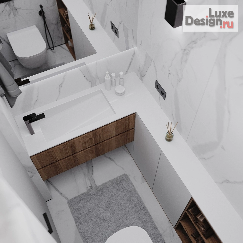 дизайн интерьера санузла "Улица Асафьева" (фото 8)