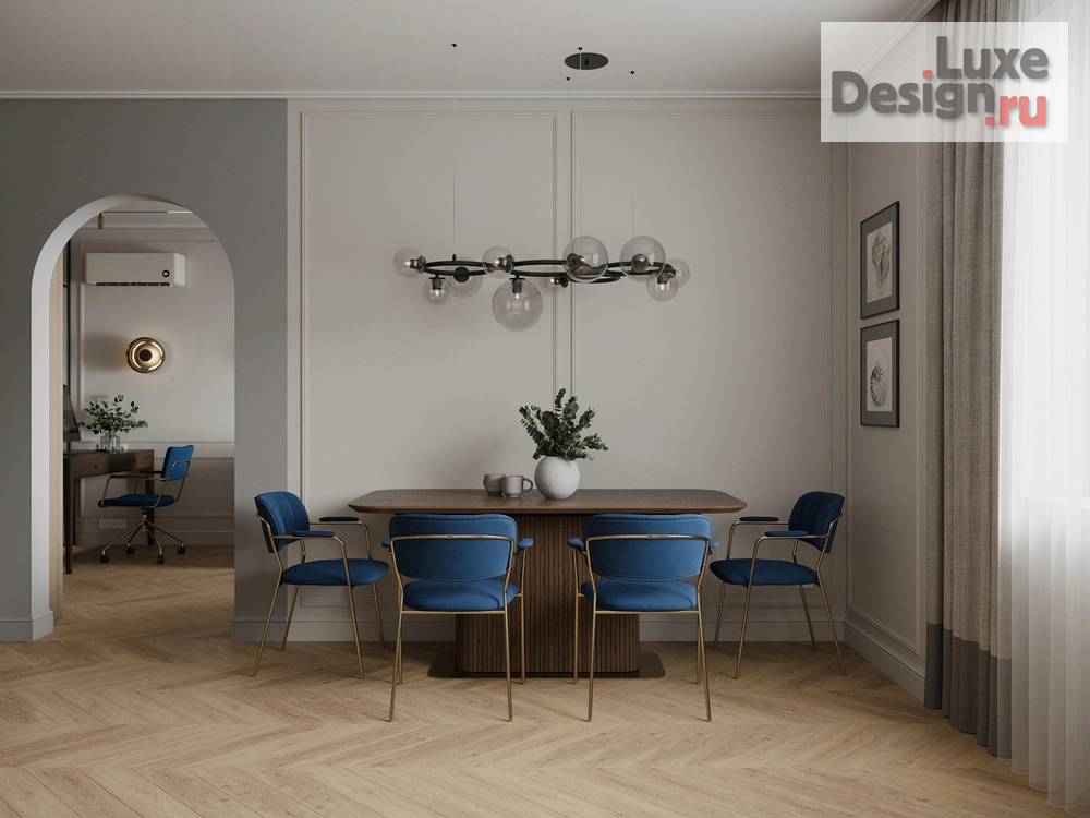 Дизайн интерьера трехкомнатной квартиры "Квартира 3-х комнатная 104 м2" (фото 1)