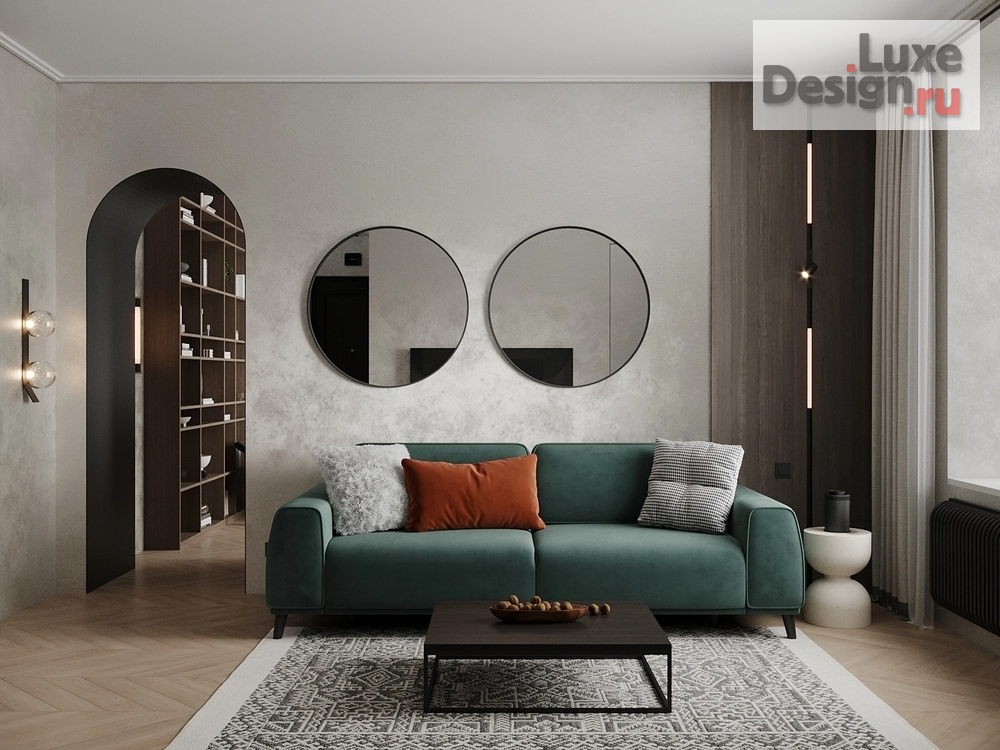 Дизайн интерьера двухкомнатной квартиры "Квартира. Московский 61." (фото 2)