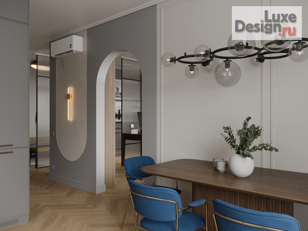 Дизайн интерьера трехкомнатной квартиры "Квартира 3-х комнатная 104 м2" (фото 11)