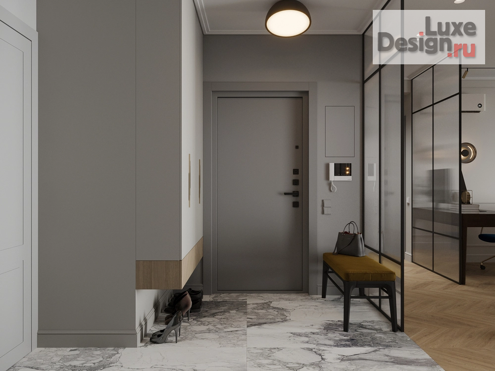 Дизайн интерьера трехкомнатной квартиры "Квартира 3-х комнатная 104 м2" (фото 3)