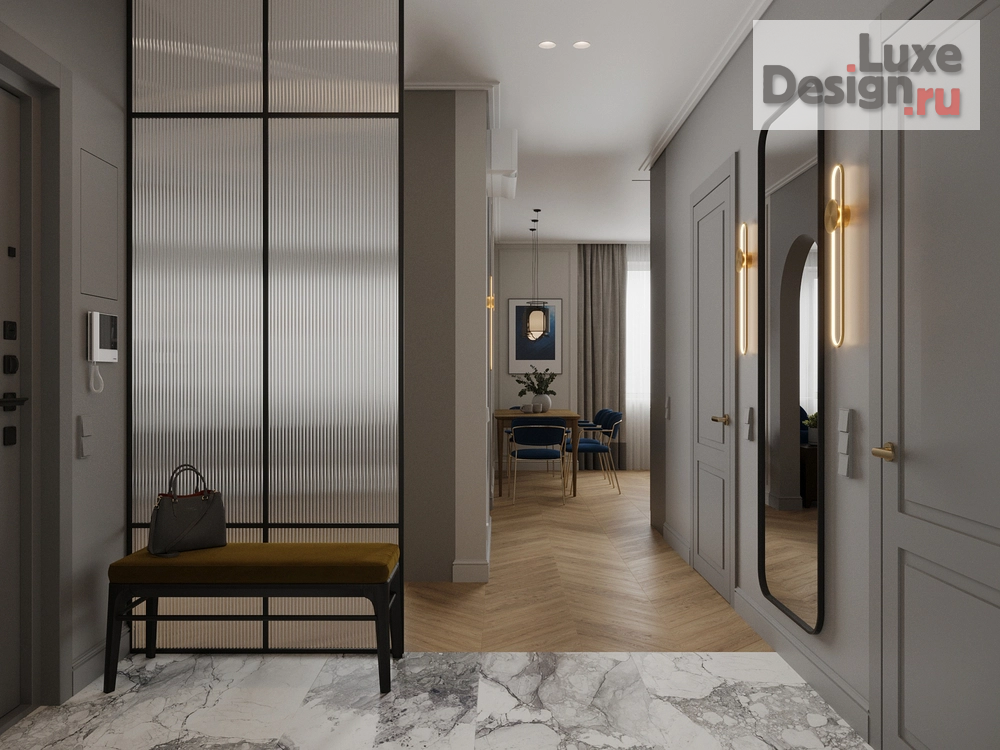 Дизайн интерьера трехкомнатной квартиры "Квартира 3-х комнатная 104 м2" (фото 4)