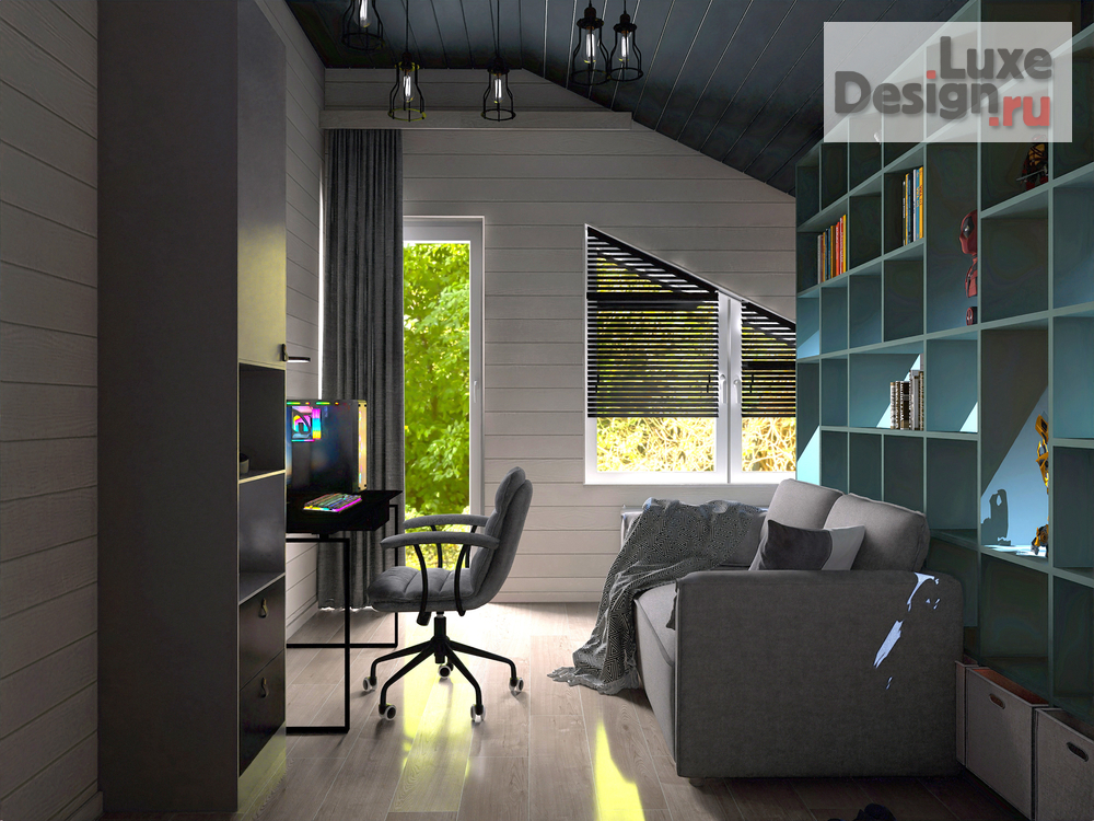 Дизайн интерьера комнаты "Комната для подростка в частном доме Токсово" (фото 7)