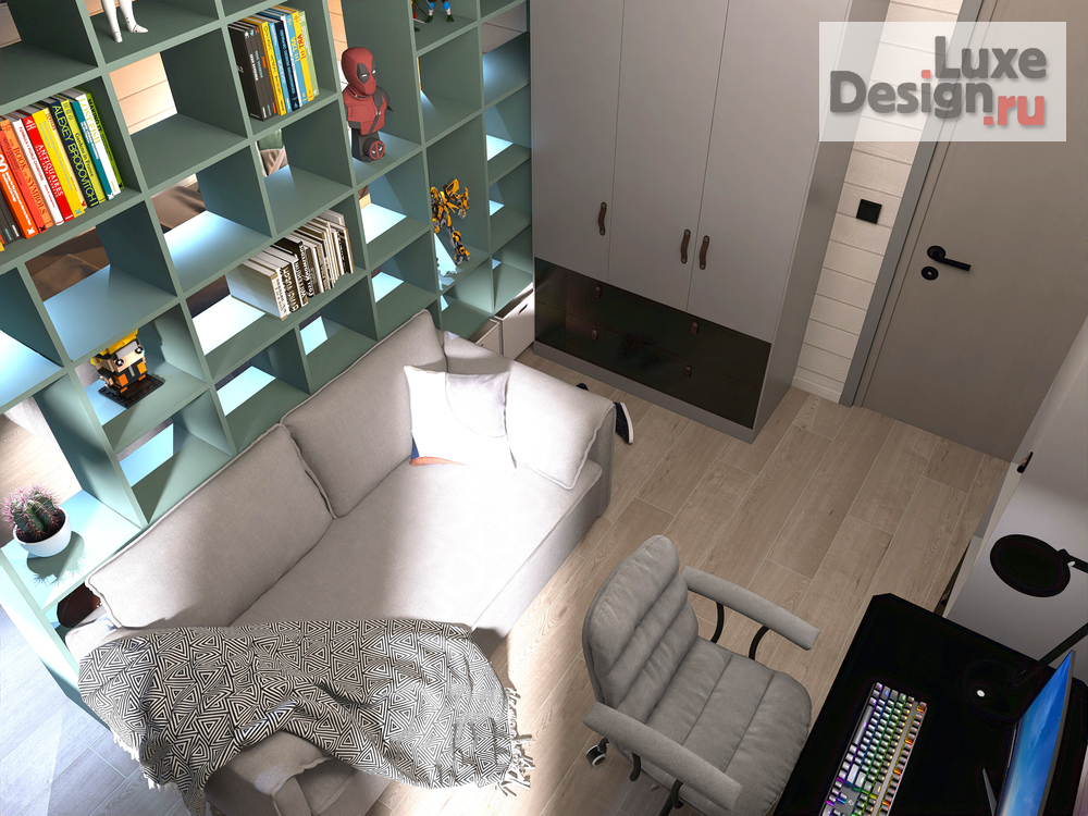 Дизайн интерьера комнаты "Комната для подростка в частном доме Токсово" (фото 2)