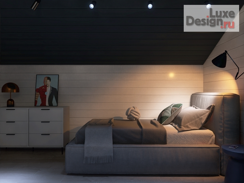 Дизайн интерьера комнаты "Комната для подростка в частном доме Токсово" (фото 3)