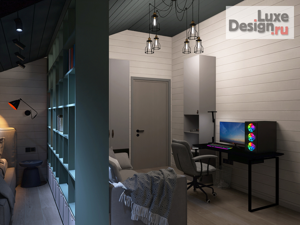 Дизайн интерьера комнаты "Комната для подростка в частном доме Токсово" (фото 6)