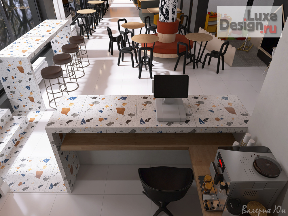 Дизайн интерьера ресторана "Стрит фуд "Кур-крыло" Новоселье" (фото 11)