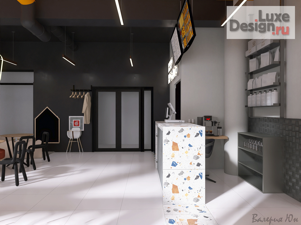 Дизайн интерьера ресторана "Стрит фуд "Кур-крыло" Новоселье" (фото 13)