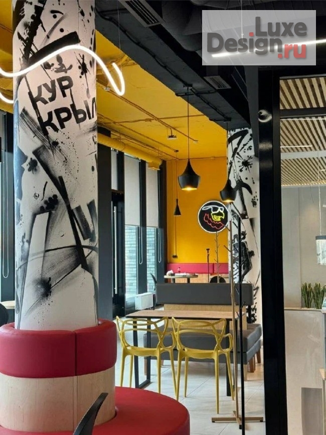 Дизайн интерьера ресторана "Стрит фуд "Кур-крыло" Новоселье" (фото 5)