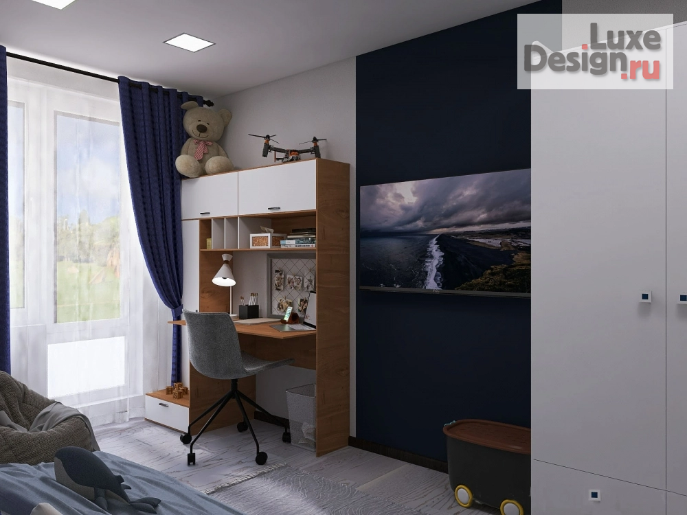 Дизайн интерьера трехкомнатной квартиры "Старый фонд Искровский пр. СПБ" (фото 4)