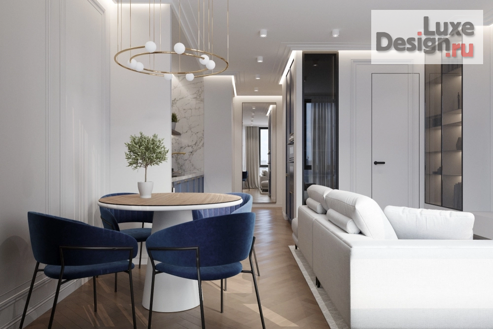 Дизайн интерьера трехкомнатной квартиры "3х комнатная квартира в ЖК Черная речка" (фото 5)