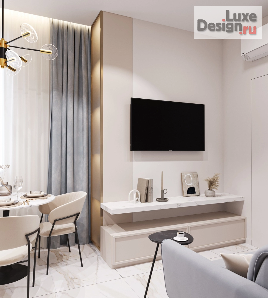 Дизайн интерьера однокомнатной квартиры "ЖК Датский Квартал" (фото 5)