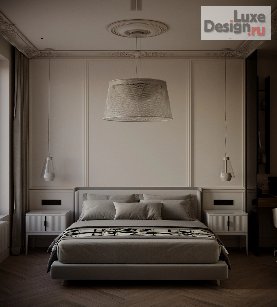 Дизайн интерьера двухкомнатной квартиры "Современная классика в светлых тонах" (фото 18)