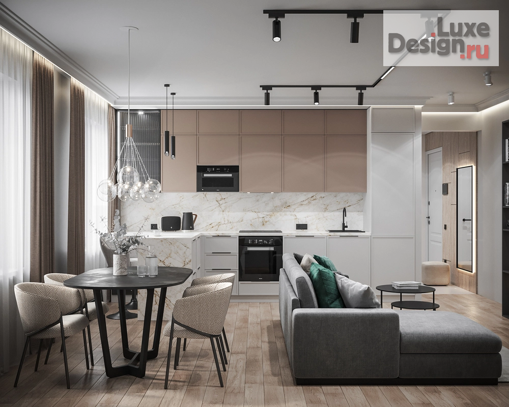 Дизайн интерьера четырехкомнатной квартиры "ЖК Приморский" (фото 1)