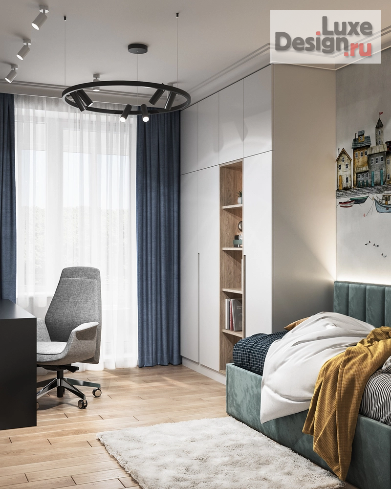 Дизайн интерьера четырехкомнатной квартиры "ЖК Приморский" (фото 7)