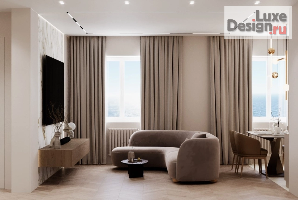 Дизайн интерьера трехкомнатной квартиры "Дизайн проект ЖК Балтийская жемчужина" (фото 4)