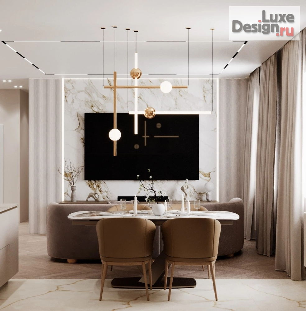 Дизайн интерьера трехкомнатной квартиры "Дизайн проект ЖК Балтийская жемчужина" (фото 3)