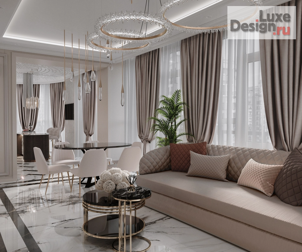 Дизайн интерьера трехкомнатной квартиры "Дизайнер интерьера" (фото 6)