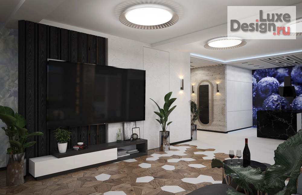 Дизайн интерьера пентхауса "Квартира Опен спейс. 120 кв.м." (фото 2)