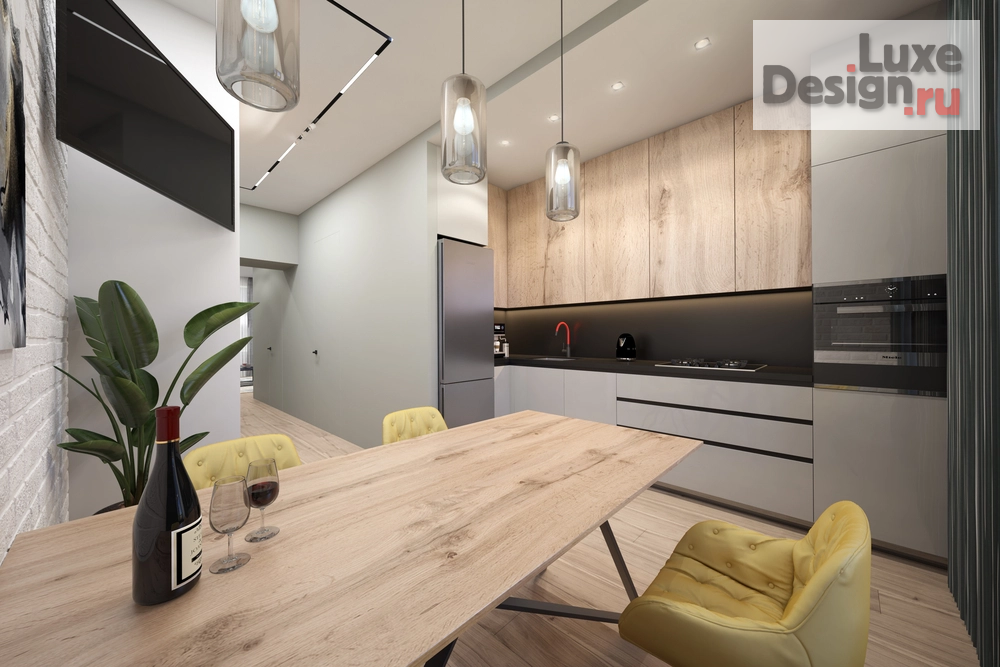 Дизайн интерьера двухкомнатной квартиры "Квартира в старом фонде С-Пб. 67 кв.м." (фото 2)