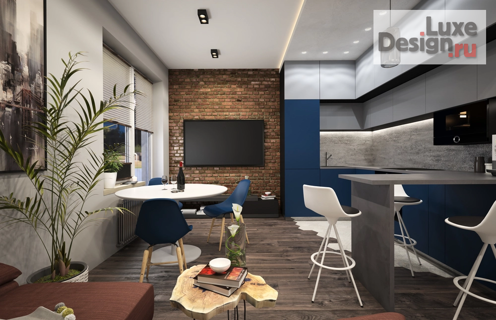 Дизайн интерьера двухкомнатной квартиры "Квартира 60 кв.м." (фото 3)