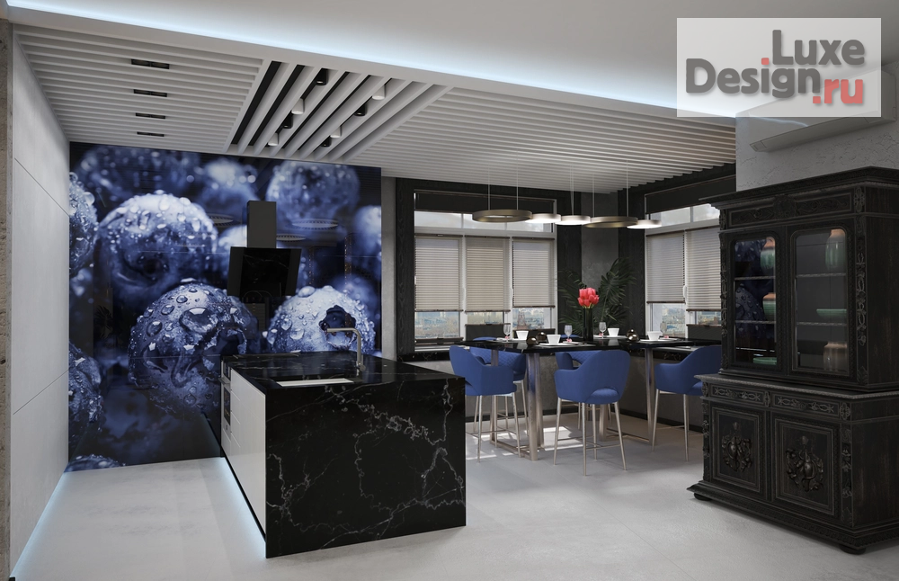 Дизайн интерьера пентхауса "Квартира Опен спейс. 120 кв.м." (фото 3)