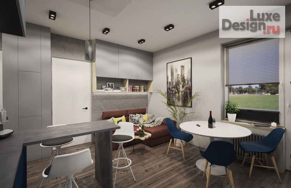 Дизайн интерьера двухкомнатной квартиры "Квартира 60 кв.м." (фото 5)