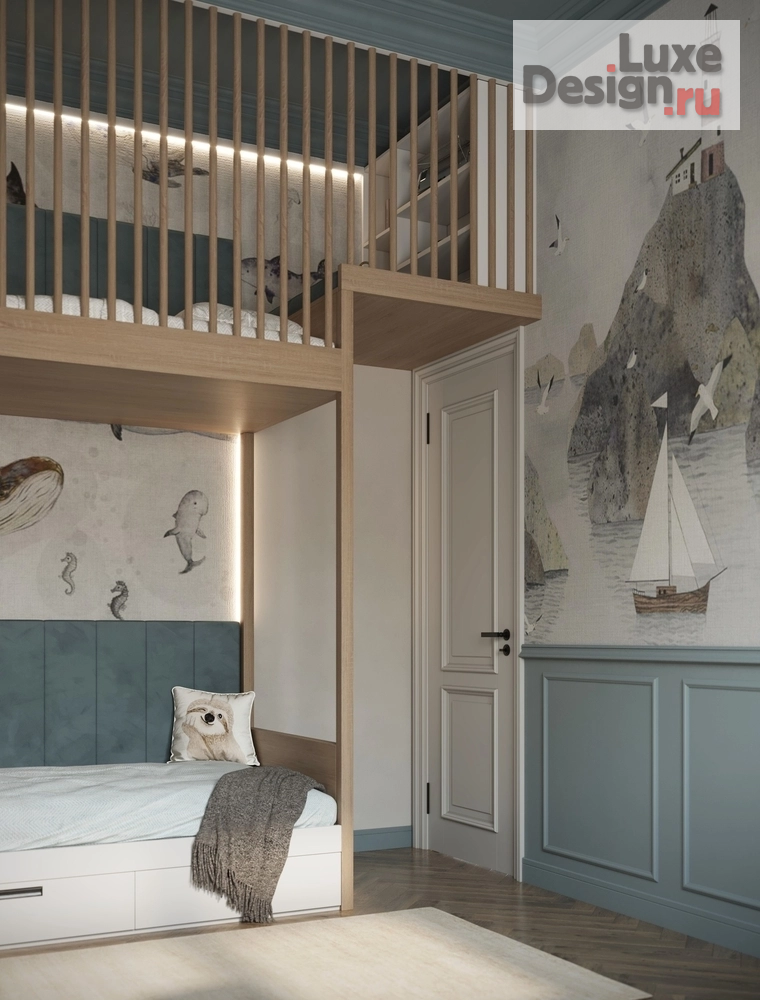 Дизайн интерьера детской "ЖК Мадонна Бенуа" (фото 5)