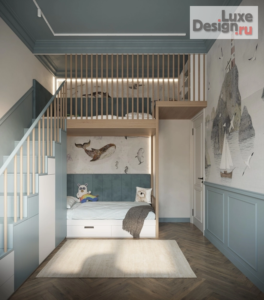 Дизайн интерьера детской "ЖК Мадонна Бенуа" (фото 9)