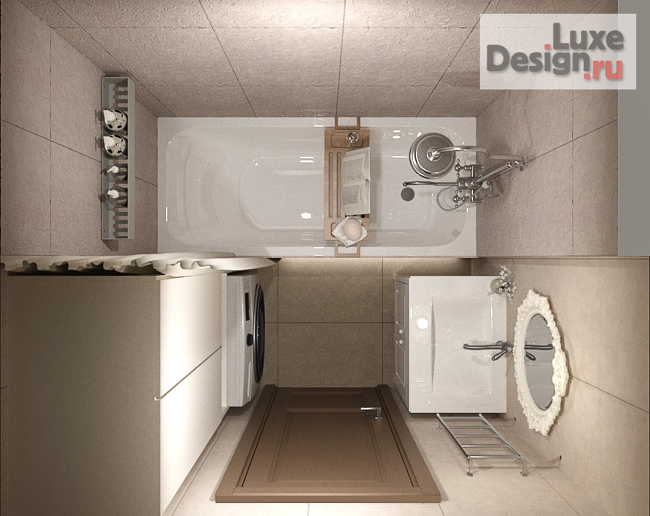 Дизайн интерьера ванной "Дизайн-проект ванной комнаты" (фото 2)