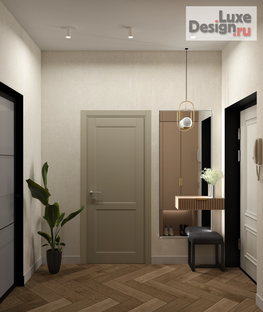 Дизайн интерьера однокомнатной квартиры "Дизайн-проект однокомнатной квартиры в Красноярске" (фото 6)