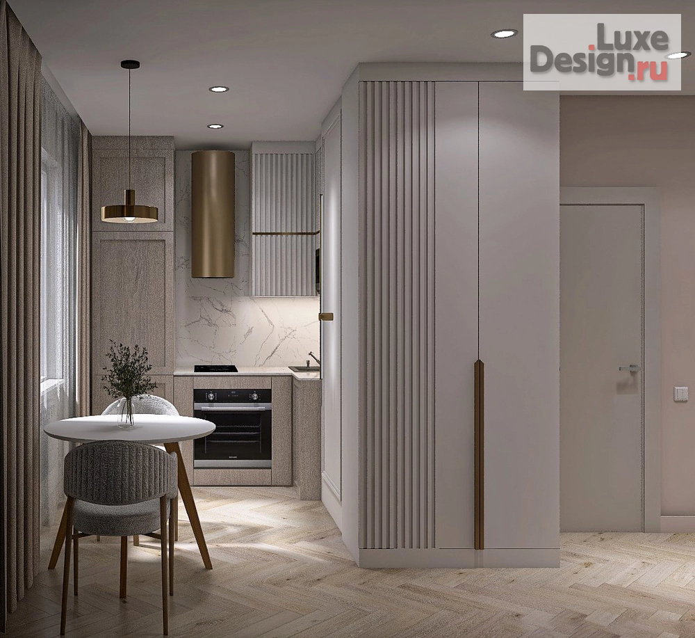 Дизайн интерьера однокомнатной квартиры "Дизайн-проект однокомнатной квартиры в Москве" (фото 8)