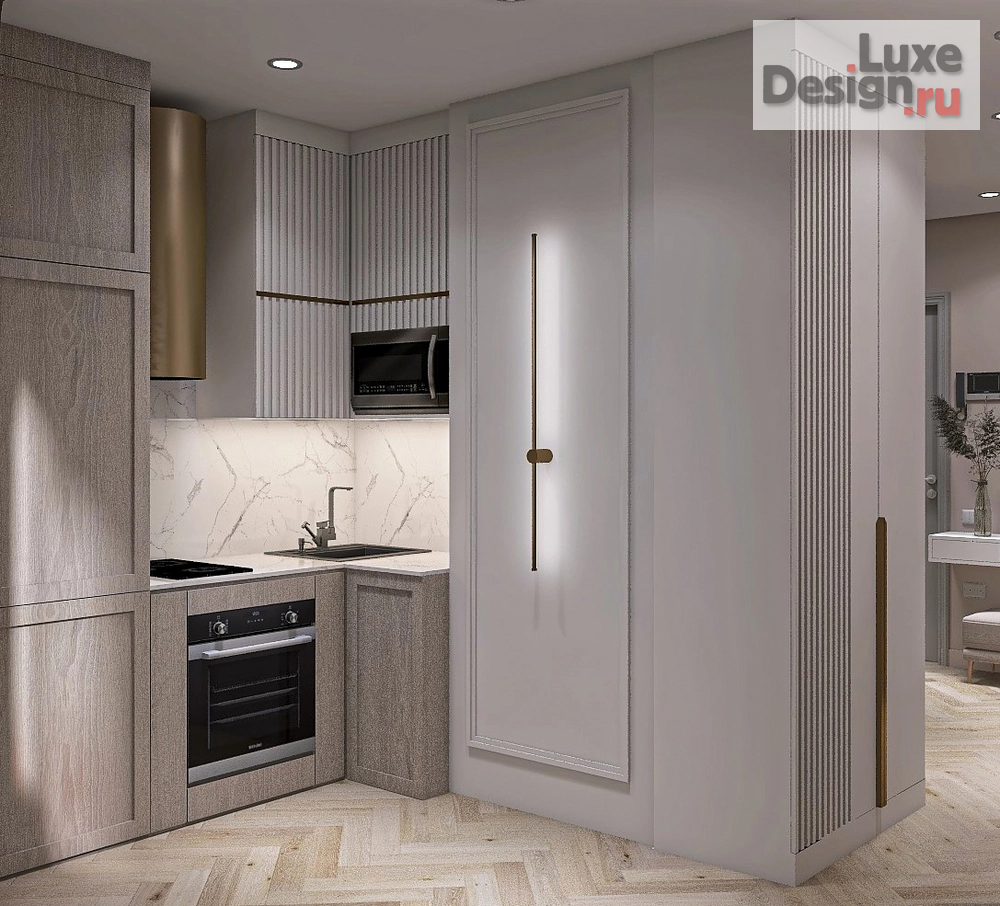 Дизайн интерьера однокомнатной квартиры "Дизайн-проект однокомнатной квартиры в Москве" (фото 9)