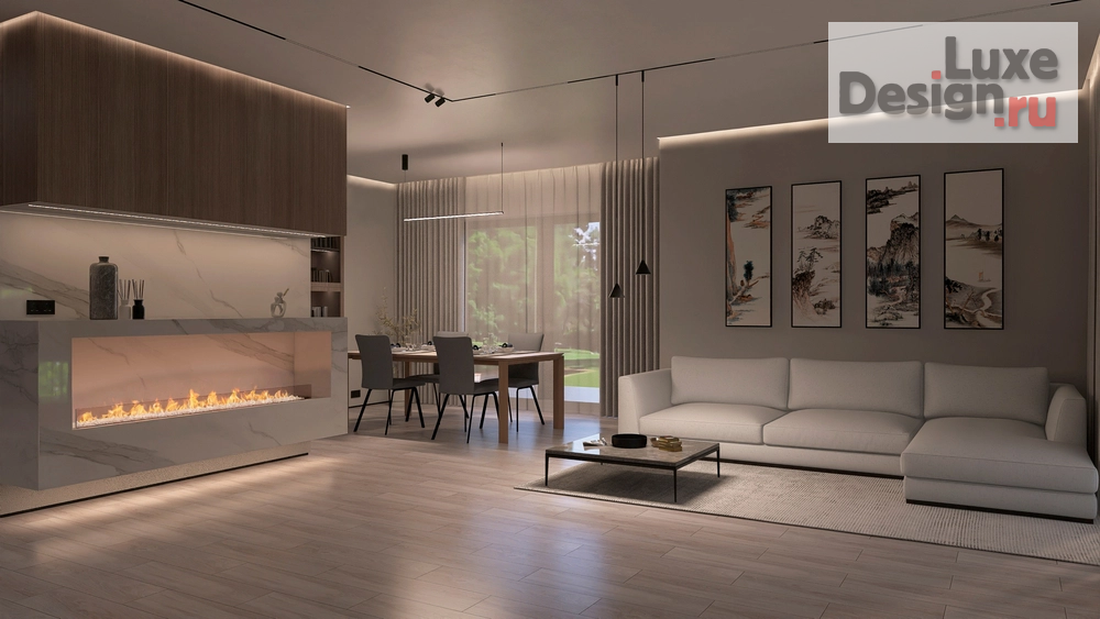 Дизайн интерьера частного дома "Дизайн проект загородного дома в поселке "Лес-Поле"" (фото 1)