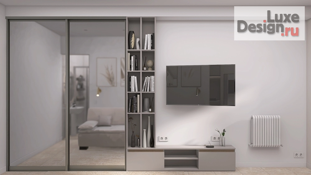 Дизайн интерьера однокомнатной квартиры "Дизайн-проект очень маленькой квартиры Чайковского 51" (фото 7)