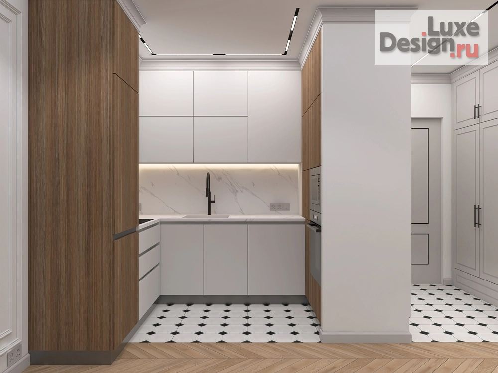 Дизайн интерьера двухкомнатной квартиры "Дизайн-проект квартиры общей площадью: 60м2" (фото 9)