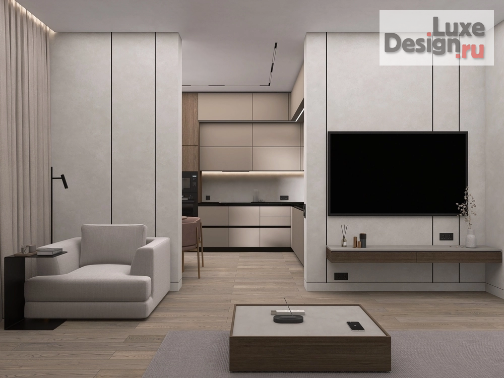 Дизайн интерьера трехкомнатной квартиры "Дизайн-проект квартиры 95м2. Петергофское ш. 53" (фото 3)