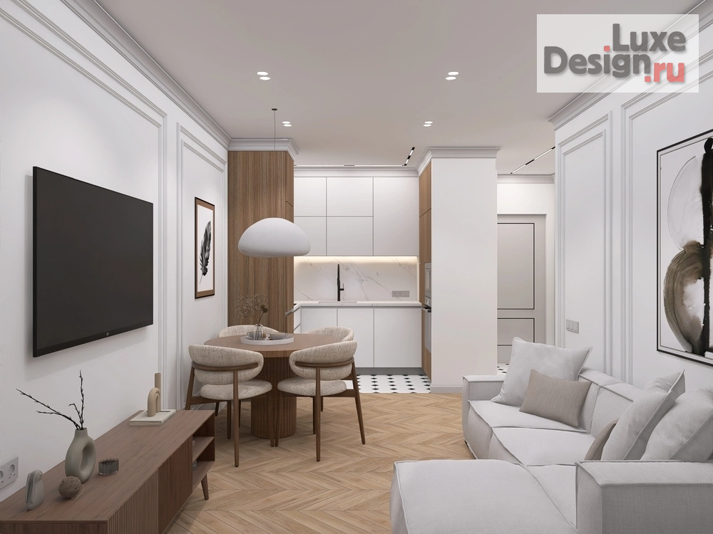 Дизайн интерьера двухкомнатной квартиры "Дизайн-проект квартиры общей площадью: 60м2" (фото 6)