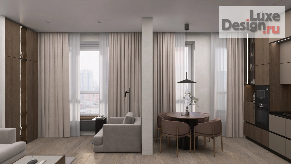 Дизайн интерьера трехкомнатной квартиры "Дизайн-проект квартиры 95м2. Петергофское ш. 53" (фото 5)