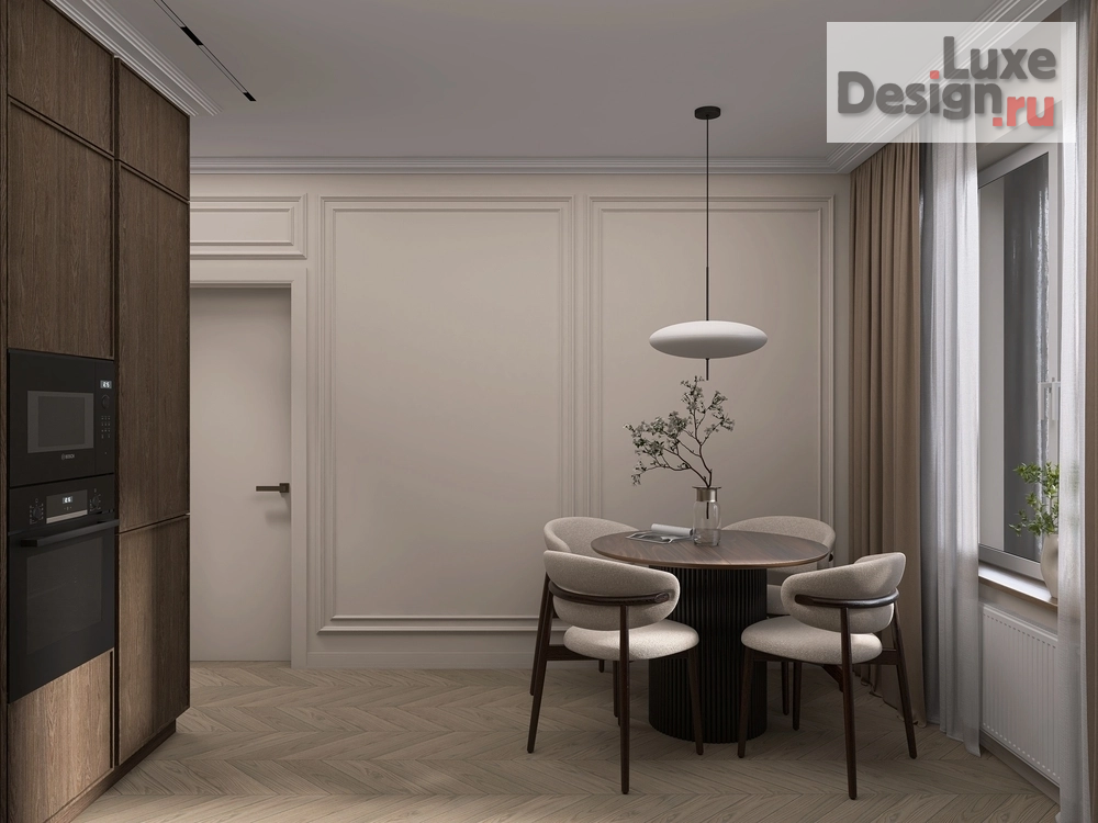 Дизайн интерьера однокомнатной квартиры "Дизайн-проект квартиры Кудрово Солнечная 4" (фото 3)