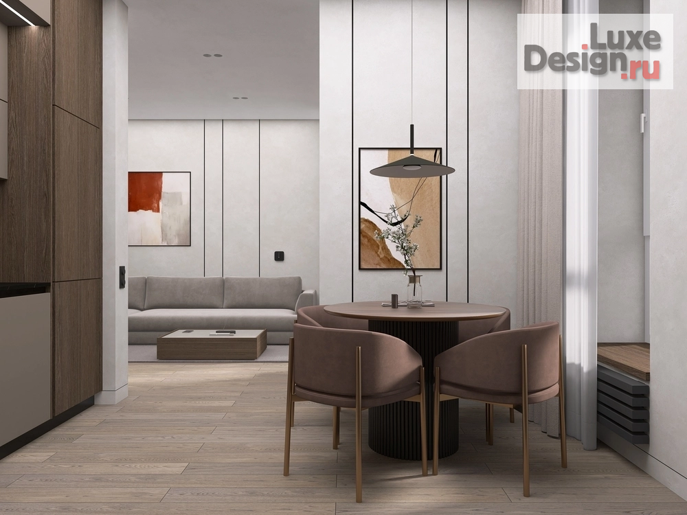 Дизайн интерьера трехкомнатной квартиры "Дизайн-проект квартиры 95м2. Петергофское ш. 53" (фото 6)