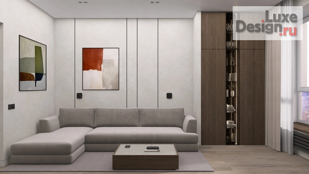 Дизайн интерьера трехкомнатной квартиры "Дизайн-проект квартиры 95м2. Петергофское ш. 53" (фото 8)