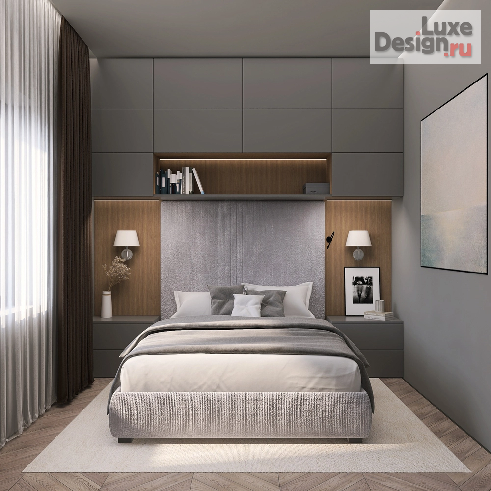 Дизайн интерьера спальни "Дизайн проект спальни 9,5 м2." (фото 1)
